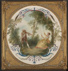 El columpio, c.1724 (óleo sobre lienzo)