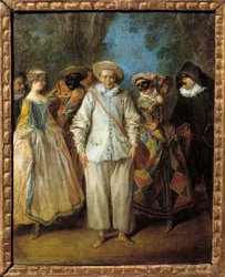 Los actores de la comedia italiana (commedia dell