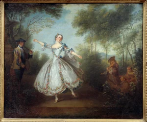 La bailarina Marie Anne Cuppi (1710-1770) llamada la bailarina Camargo