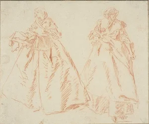 Dos mujeres de pie
