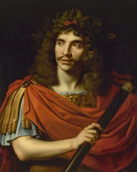 Molière en el papel de Julio César en La Mort de Pompée de Pierre Corneille, 1656