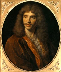 Retrato de Jean Baptiste Poquelin, llamado Molière (1622-1673). Pintura de Nicolas Mignard (1606-1668), siglo XVII, alt. 0,73 m.
