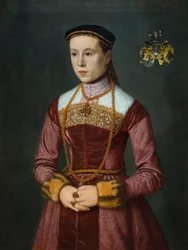 Susanna Stefan, esposa de Wolfgang Furter, principios de la década de 1560 (óleo sobre lienzo)