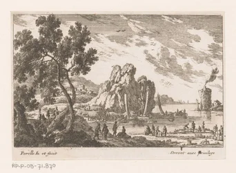 Paisaje costero con torre