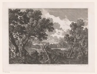paisaje con arboles