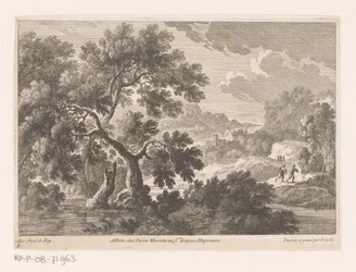 paisaje con árboles cerca del agua Paisajes forestales (título de la serie)