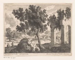 Paisaje con ruinas con arcos