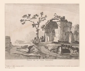 Ruina de Villa Adriana City Temple Adrianne (título sobre el objeto)