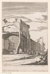 Ruinas de un acueducto en Roma Vieux Mur de Rome dit Aquaduc proche la Porte St. Paul (título sobre el objeto)