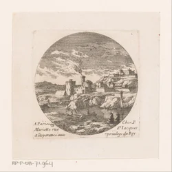 Ciudad fortificada con torre