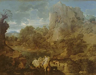 Paisaje con Hércules y Caco, c.1656