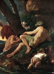 Lavado de Midas en el nacimiento del Pactolus