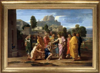El ciego de Jericó o Cristo guiando al ciego, pintura de Nicolas Poussin