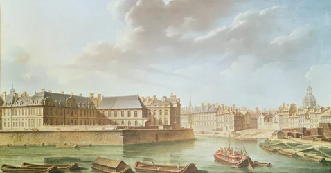 La Isla Saint-Louis y el Hotel de Bretonvilliers en 1757