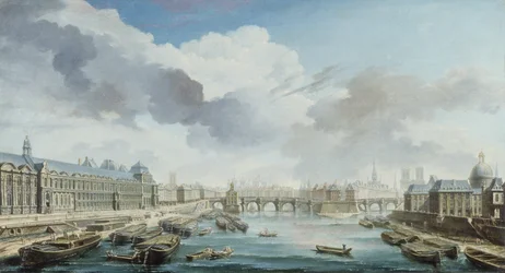 El Louvre, el Pont-Neuf y el Collège des Quatre-Nations, hoy Institut de France, vistos desde el Pont Royal