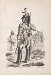 Trajes militares: Granadero de la Guardia Real, 1814-18