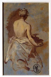 Estudio de mujer de espaldas
