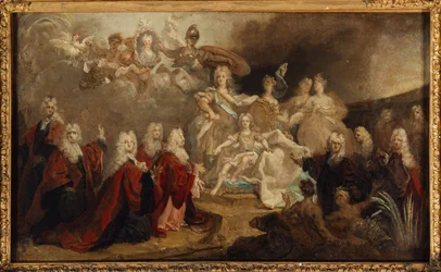 Alegoría del compromiso de Luis XV con la infanta María Ana Victoria de España (1722), en 1722 (óleo sobre lienzo)