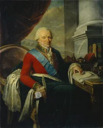 Retrato del Príncipe Mikhail Mikhailovich Shcherbatov 1733-1790, finales del siglo XVIII