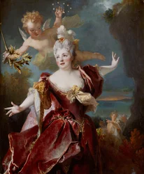 Retrato de Marie Anne de Châteauneuf, llamada Mademoiselle Duclos, en el papel de Ariadna, ca 1712