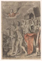 Procesión Triunfal de Cristo con Figuras del Antiguo y Nuevo Testamento (Primera Parte) El triunfo de Jesucristo (título sobre objeto)