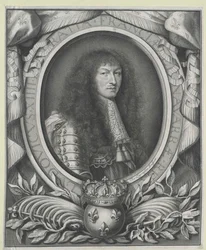 Rey de Francia Luis XIV (grabado)