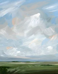Paisaje tranquilo y nublado