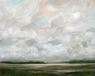 Paisaje sereno con nubes