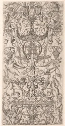 Panel ornamental con jaula de pájaros
