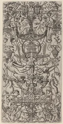 Panel de Ornamento con una Jaula de Pájaros