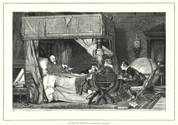 El astrónomo italiano Galileo Galilei en Arcetri, Italia, donde murió en 1642