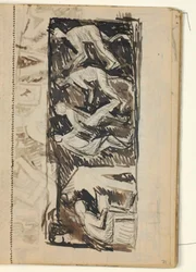 Composición de figuras - boceto para relieve sobre varios oficios