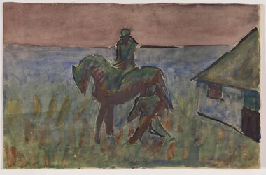 "Cabeza de jarra en la casa de Bettefanden". Motivo de la novela de Blicher "Bettefanden y el terrateniente"