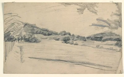 Paisaje con una alameda