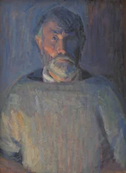 Retrato del artista. Luz de lámpara