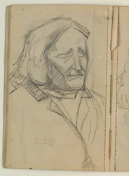 Estudio de Thorvaldsen después del daguerrotipo de A.C.T. Neubourg de 1840
