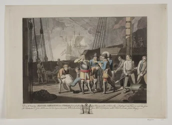 Cristián IV en la batalla naval de Femern, 1644