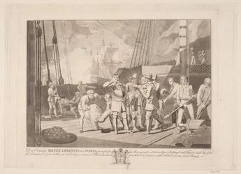 Cristián IV en la batalla naval de Femern, 1644