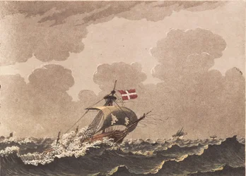 Un barco dañado, señalando loots