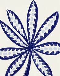 Hoja tropical azul