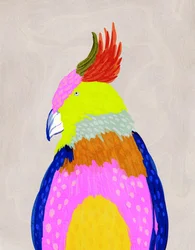 Loro tropical de colores vivos