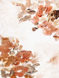 Flores abstractas con tonos terrosos