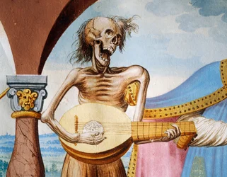 La muerte tocando la mandola (detalle)