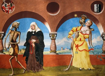 La Muerte, viuda y joven del ciclo de La Danza de la Muerte por Albrecht Kauw