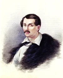 Retrato del Decembrista Alexander Alexandrovich Bestuzhev 1797-1837, 1839