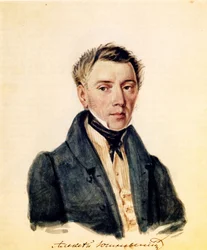Retrato del decembrista Alexander Yushnevsky 1786-1844, 1839