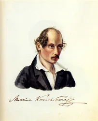Retrato del decembrista Mijaíl Kuechelbecker 1798-1859, 1831