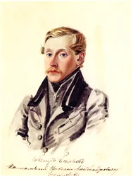 Retrato del Decembrista Pyotr Belyaev 1804-1864, 1832-1833