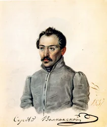 Retrato del decembrista conde Sergey Volkonsky 1788-1865, 1837