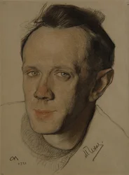 Retrato de Mikhail Aleksandrovich Chekhov 1891-1955, 1921